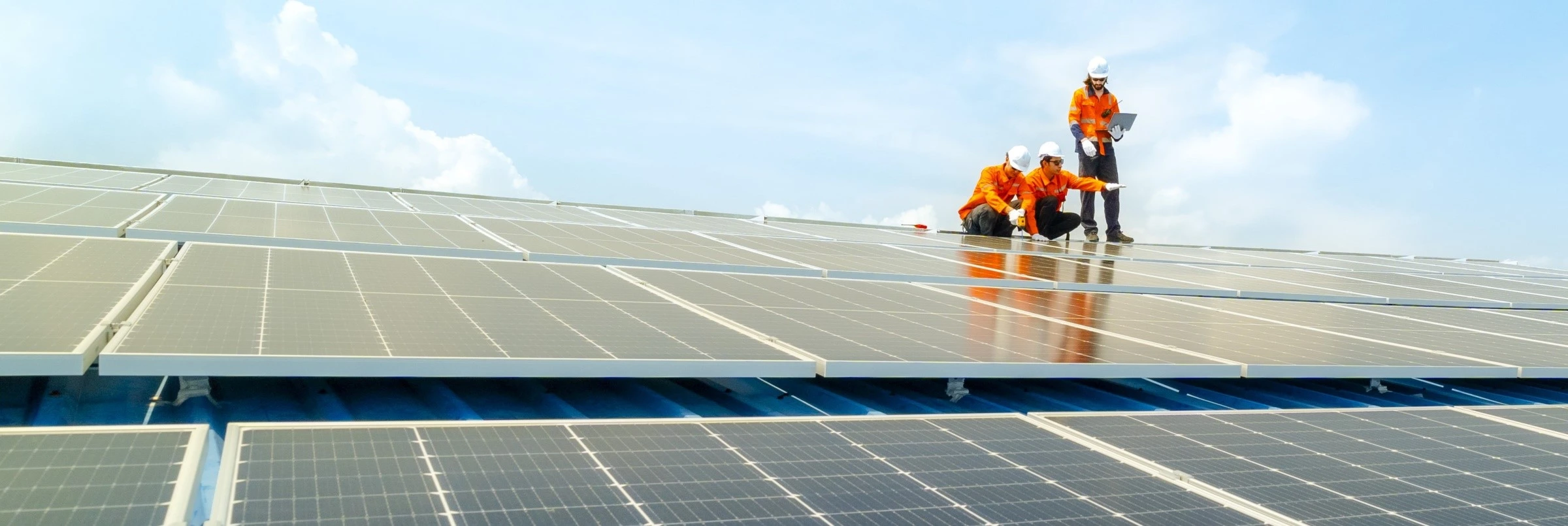Photovoltaikanlage im Sonnenlicht